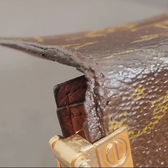 Authentic LOUIS VUITTON Crossbody Monogram Wallet Long Chain Woc Vintage Mi9002 - Picture 15 of 15